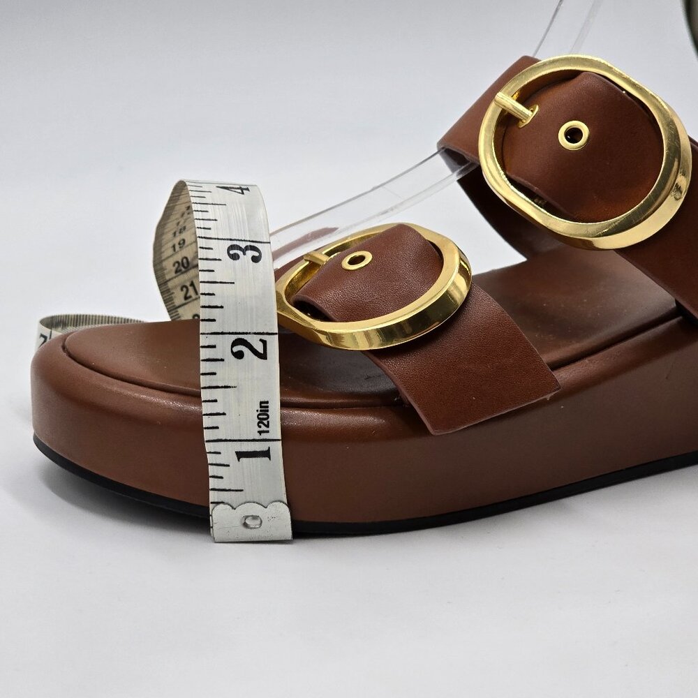 Zara Leather Platform Buckle Sandals - NWT - Picture 11 of 16